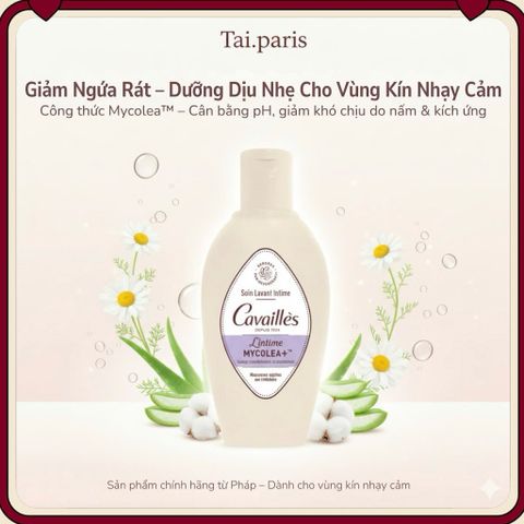 Dung dịch vệ sinh phụ nữ Rogé Cavaillès Mycolea 200ml - Giảm ngứa, kích ứng nấm an toàn cho vùng kín, không xà phòng, kiểm tra phụ khoa.