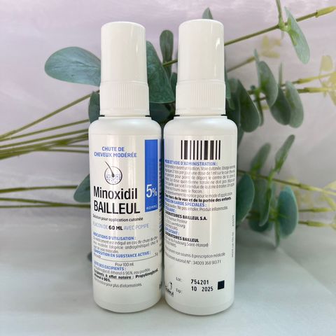 Xịt mọc tóc Minoxidil 5% BAILLEUL - Giảm rụng tóc, kích thích mọc tóc hiệu quả cho nam và nữ - Best Seller Pháp
