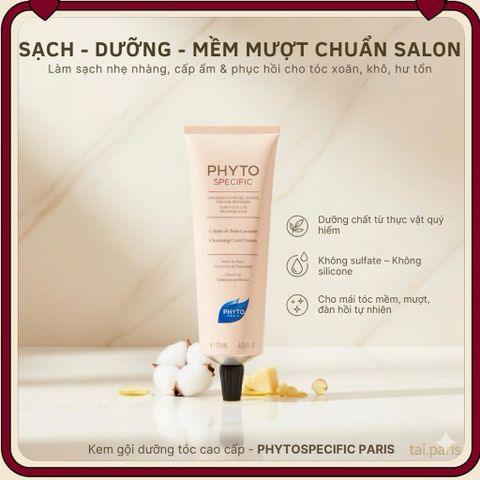 Kem tẩy tế bào chết cho tóc Phytospecific 125ml - Chăm sóc tóc và da đầu, làm sạch nhẹ nhàng và dưỡng ẩm sâu cho tóc bồng bềnh khỏe mạnh