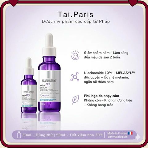 Serum Mela B3 Giảm Thâm Làm Sáng Da La Roche-Posay 50ml - Giải Pháp Cho Làn Da Đều Màu, Sáng Mịn, Không Kích Ứng
