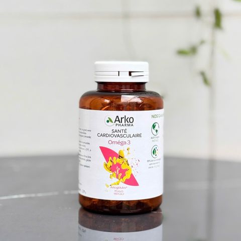 Viên Uống Dầu Cá Arkopharma Omega 3 - Bổ Não, Hỗ Trợ Tim Mạch và Bảo Vệ Mắt - 180 Viên