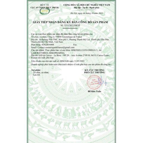 Viên Uống Dầu Cá Arkopharma Omega 3 - Bổ Não, Hỗ Trợ Tim Mạch và Bảo Vệ Mắt - 180 Viên