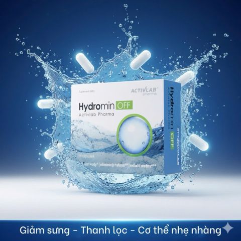 Viên Uống Giảm Cân, Giảm Tích Nước Phù Nề Hydromin OFF Activlab Pharma - Hỗ Trợ Giảm Sưng, Giúp Cảm Giác Nhẹ Nhàng - Hộp 30 Viên