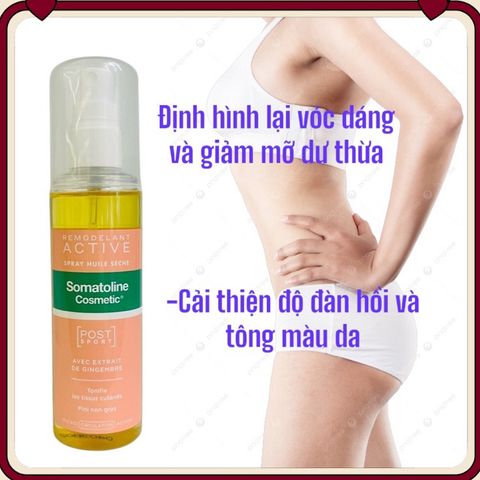 Dầu Dưỡng Da Somatoline Cosmetic - Xịt Giảm Mỡ Săn Chắc Da Sau Thể Thao 125ml, Giúp Đàn Hồi, Mềm Mại và Mượt Mà