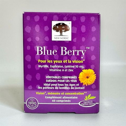 Viên Uống Bổ Mắt New Nordic Blue Berry 60 Viên - Hỗ Trợ Thị Lực và Trí Nhớ Từ Thiên Nhiên, Dinh Dưỡng