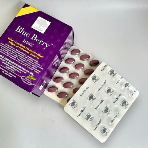 New Nordic Blue Berry Max - Viên Bổ Mắt 120 Viên Giảm Mỏi Khô Mắt, Tăng Cường Thị Lực, Bảo Vệ Mắt Khỏi Ánh Sáng Xanh