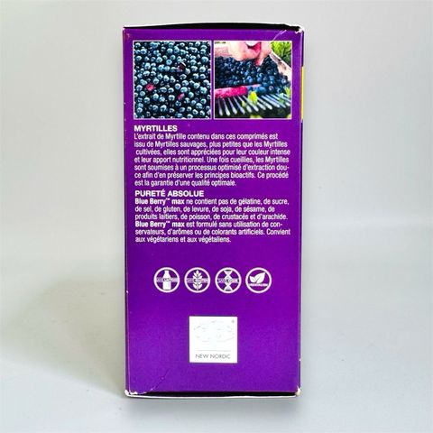 New Nordic Blue Berry Max - Viên Bổ Mắt 120 Viên Giảm Mỏi Khô Mắt, Tăng Cường Thị Lực, Bảo Vệ Mắt Khỏi Ánh Sáng Xanh