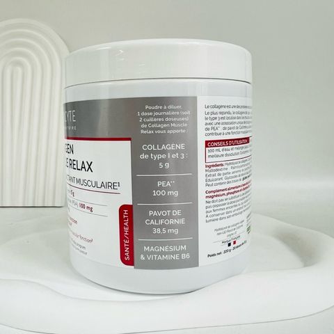 Biocyte Collagen Thư Giãn Cơ Bắp - Giảm Đau & Tăng Cường Năng Lượng, Hương Vị Ca Cao, 220g