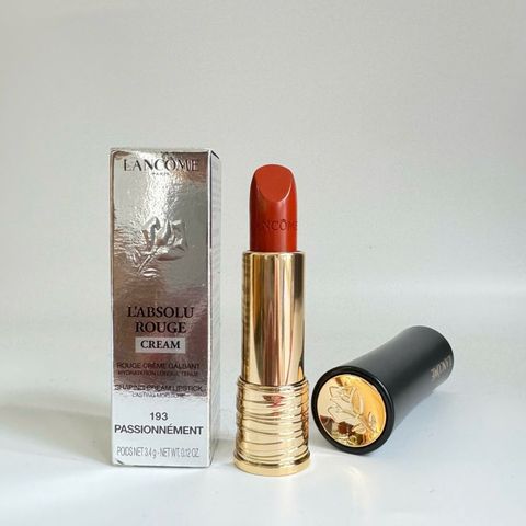 Son Lì Lancome L'absolu 193 - Màu Cam Cháy Ánh Đỏ, Fullsize Chất Kem Lâu Trôi - Trang Điểm Thời Thượng