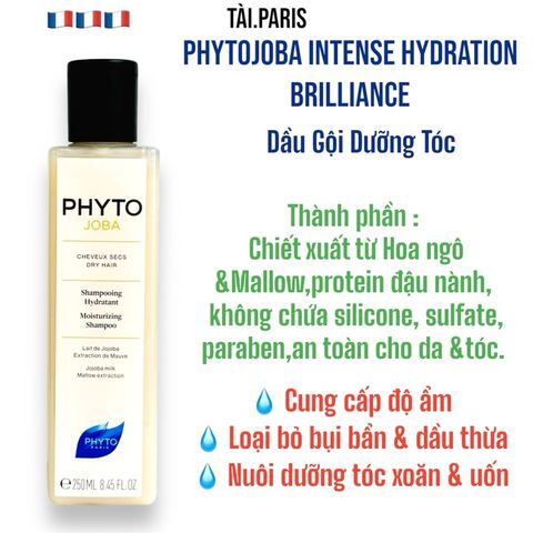 Bộ Gội Xả PhytojobA Intense Hydration - Dưỡng Ẩm, Giảm Gãy Rụng, Tóc Mềm Mượt Khô Xoăn 250ml & 150ml