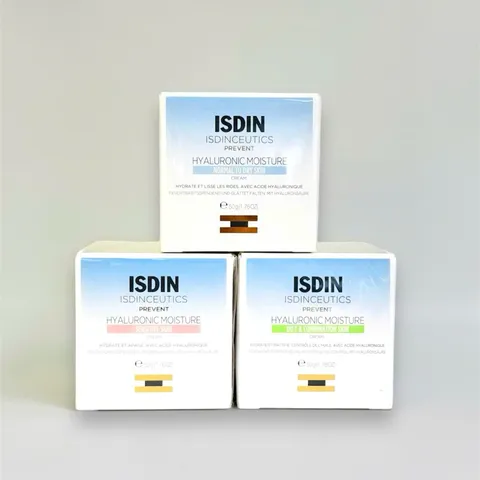Kem Dưỡng Da Mặt Isdin Hyaluronic Moisture 50ml - Kiểm Soát Dầu, Se Khít Lỗ Chân Lông, Dưỡng Ẩm Sâu, Chống Lão Hóa Cho Da Dầu & Kết Hợp