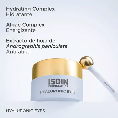Kem Dưỡng Mắt ISDIN Isdinceutics Hyaluronic Eye 15g - Cấp Ẩm, Làm Mờ Quầng Thâm, Giúp Đôi Mắt Tươi Trẻ, Rạng Rỡ
