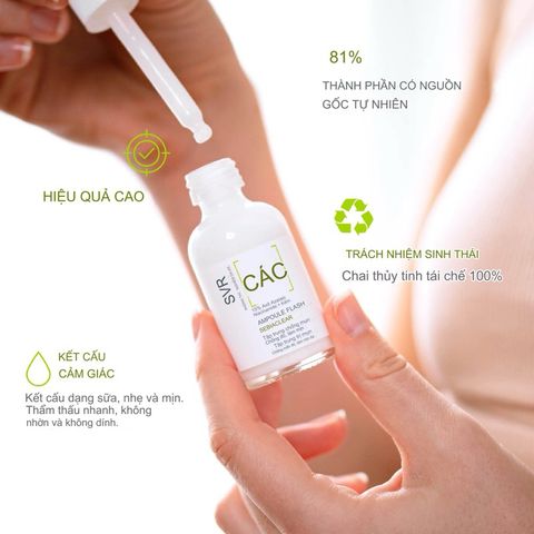 Tinh Chất Giảm Mụn Mờ Thâm SVR Sebiaclear Flash Ampoule 30ML - Dưỡng Da Nhạy Cảm, Giảm Mụn, Đỏ và Vết Thâm, Hiệu Quả Nhanh Chóng