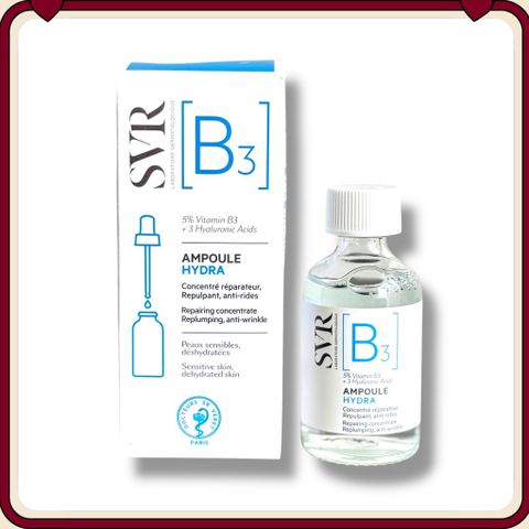 Tinh Chất Phục Hồi SVR Ampoule B3 Hydra 30ml - Cấp Nước, Làm Dịu Da Nhạy Cảm, Da Khỏe Mạnh Sau 7 Ngày Sử Dụng