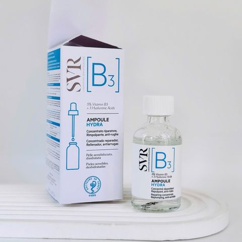 Tinh Chất Phục Hồi SVR Ampoule B3 Hydra 30ml - Cấp Nước, Làm Dịu Da Nhạy Cảm, Da Khỏe Mạnh Sau 7 Ngày Sử Dụng