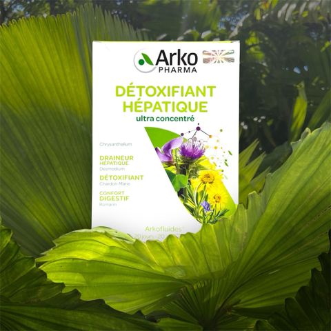 Nước Uống Thải Độc Gan Arkopharma Detoxifiant Hépatique - Hỗ Trợ Tiêu Hóa, Thanh Lọc Cơ Thể Từ Thiên Nhiên 20 Ống