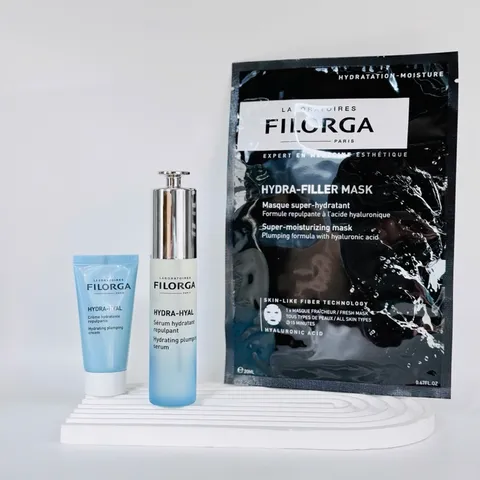 Bộ Quà Tặng Filorga Hydra-Hyal - Dưỡng Ẩm Cao Cấp, Set 3 Sản Phẩm Chính Hãng Pháp, Căng Mịn Da, Quà Tặng Sang Trọng