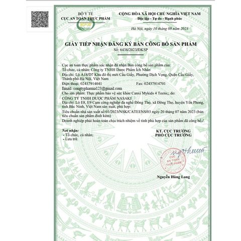 Canxi Mykids 4 TEENS - Thực phẩm bổ sung Canxi và Vitamin D3 cho trẻ em, hỗ trợ phát triển chiều cao và xương chắc khỏe - Hộp 30 viên