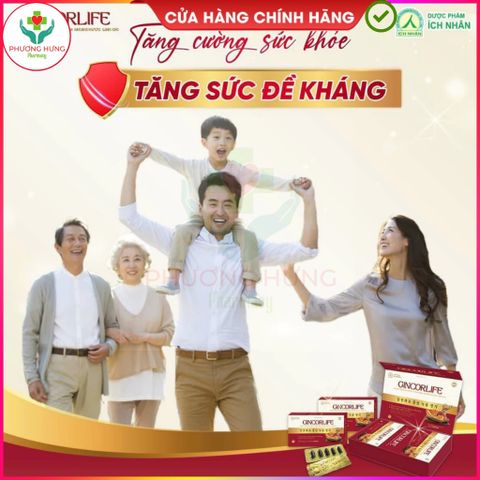Viên uống Gincorlife Ích Nhân - Tăng cường sức khỏe, đề kháng, hỗ trợ ăn ngon, giảm mệt mỏi - Hộp 60 viên bổ sung vitamin và khoáng chất.