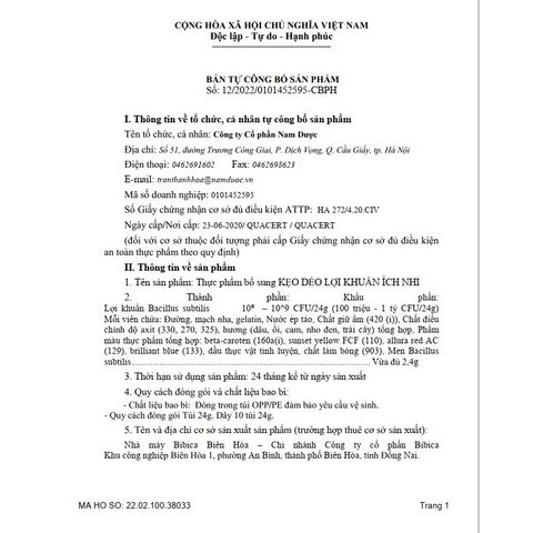 Kẹo Dẻo Ích Nhi Bổ Sung DHA, Vitamin C, Canxi, Lợi Khuẩn Tăng Đề Kháng Cho Bé - Gói 24g Ngon Miệng