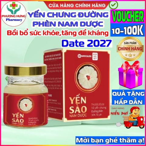 Yến Sào Nam Dược Tổ Yến Chưng Đường Phèn 70ml - Tăng Cường Sức Khỏe, Giảm Mệt Mỏi, Dưỡng Chất Thiên Nhiên Cao Cấp