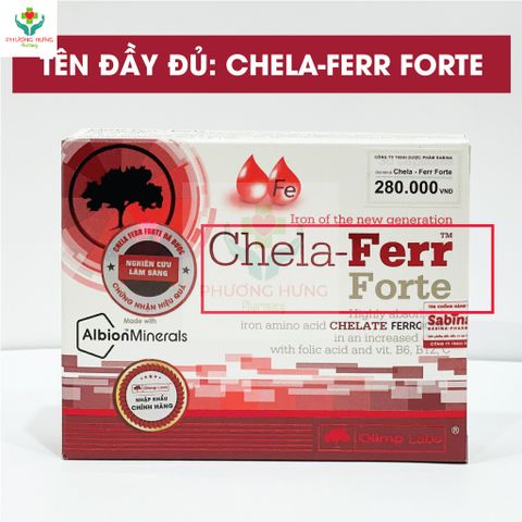 Viên uống Chela-Ferr Forte 28mg Sắt cho bà bầu - Hỗ trợ chống thiếu máu, bổ sung sắt hiệu quả - Hộp 30 viên chính hãng