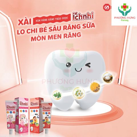 Kem Đánh Răng Thảo Dược Ích Nhi 50g - Bảo Vệ Răng Sữa, Ngừa Sâu Răng Cho Bé Dưới 6 Tuổi, An Toàn Cho Trẻ Em