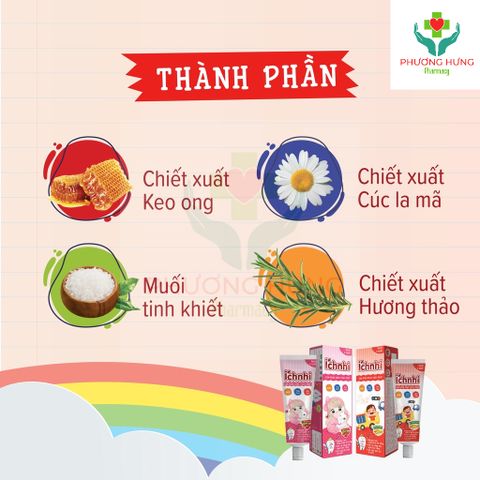 Kem Đánh Răng Thảo Dược Ích Nhi 50g - Bảo Vệ Răng Sữa, Ngừa Sâu Răng Cho Bé Dưới 6 Tuổi, An Toàn Cho Trẻ Em