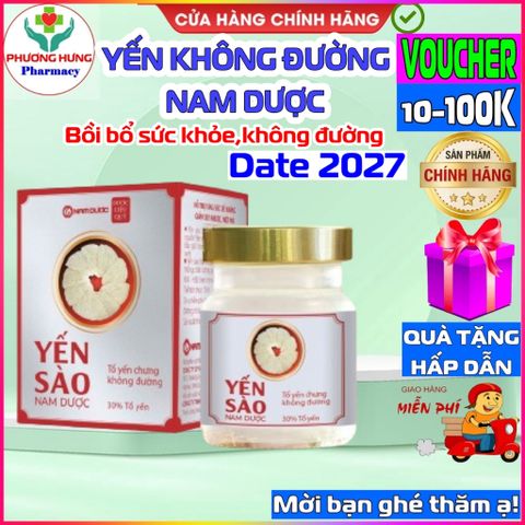Yến Sào Nam Dược Tổ Yến Chưng Không Đường 70ml - Bổ Dưỡng Sức Khỏe, Dành Cho Người Giảm Cân, Ăn Kiêng, Không Chất Bảo Quản