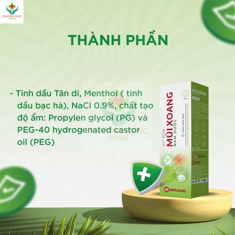 Xịt Rửa Mũi Xoang Nam Dược 75ml - Giải Pháp Ngăn Ngừa Viêm Mũi, Thông Mũi, Giảm Khó Chịu, An Toàn Cho Phụ Nữ Mang Thai