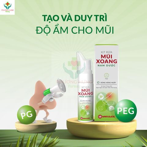 Xịt Rửa Mũi Xoang Nam Dược 75ml - Giải Pháp Ngăn Ngừa Viêm Mũi, Thông Mũi, Giảm Khó Chịu, An Toàn Cho Phụ Nữ Mang Thai