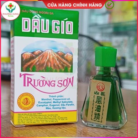 Dầu Gió Trường Sơn Hỗ trợ giảm ho, sổ mũi, nhức đầu, buồn nôn, đau bụng - Lọ 2,5ml