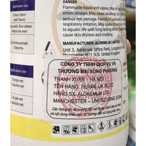 PERME UK 50EC - Thuốc Diệt Muỗi và Côn Trùng Siêu Hiệu Quả Nhập Khẩu Anh Quốc, Không Mùi, An Toàn Sử Dụng, Diệt Nhanh Tồn Lưu Lâu