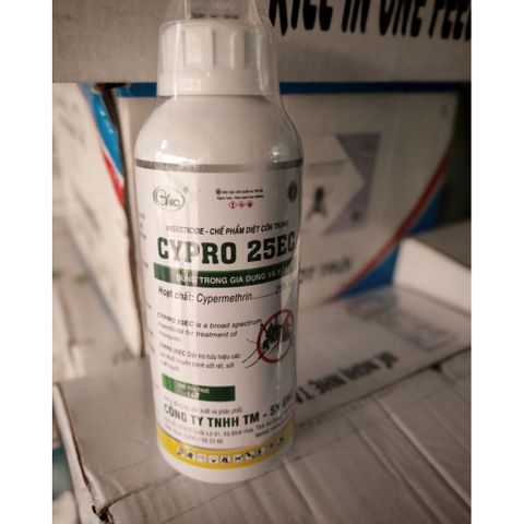 Thuốc Diệt Côn Trùng Cypro 25EC 1Lít - Diệt Muỗi, Kiến, Gián, Ruồi, Bọ Chét, An Toàn và Hiệu Quả Nhanh Chóng