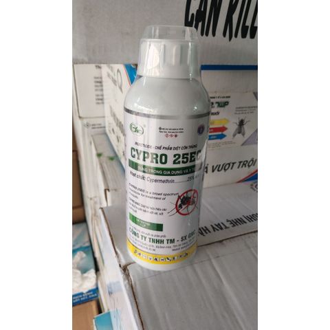 Thuốc Diệt Côn Trùng Cypro 25EC 1Lít - Diệt Muỗi, Kiến, Gián, Ruồi, Bọ Chét, An Toàn và Hiệu Quả Nhanh Chóng