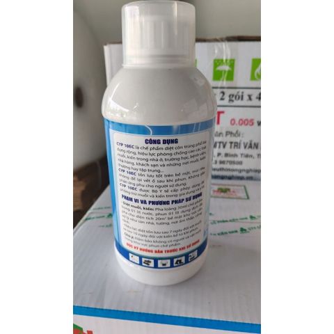 Thuốc Diệt Côn Trùng CYP 10EC VIPESCO 1 Lít - Diệt Muỗi, Kiến, Gián Hiệu Quả Nhanh Chóng, An Toàn Cho Không Gian Sống
