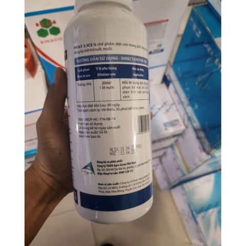 Thuốc Diệt Côn Trùng PROLY 2.5CS 100ml - Lambda-Cyhalothrin 2.5% Diệt Ruồi, Muỗi, Gián, Kiến, Bọ Chét An Toàn cho Nhà Ở và Doanh Nghiệp