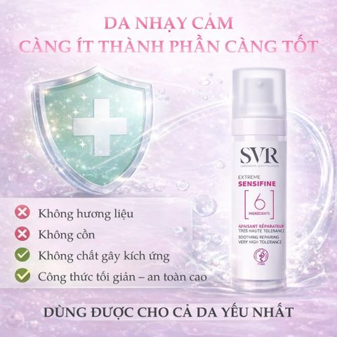 Kem Dưỡng Da Nhạy Cảm SVR Sensifine Extreme 50ml - Phục Hồi, Cấp Ẩm, Làm Dịu Da Yếu, Không Hương Liệu, Dùng Hằng Ngày