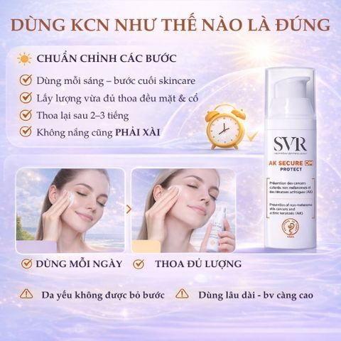 Kem Chống Nắng SVR AK Secure DM Protect SPF50+ 50ml - Bảo Vệ Da Nhạy Cảm, Chăm Sóc Da Yếu từ Thương Hiệu Pháp