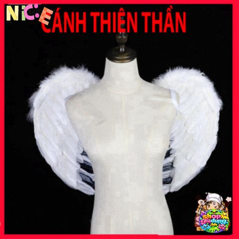 Cánh Thiên Thần Cosplay Halloween - Lông Ngỗng Đen Sang Trọng 60cm, Phụ Kiện Hóa Trang Độc Đáo cho Tiệc Tùng và Lễ Hội