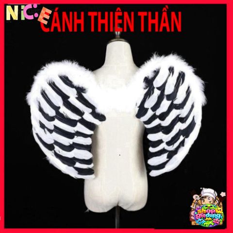 Cánh Thiên Thần Cosplay Halloween - Lông Ngỗng Đen Sang Trọng 60cm, Phụ Kiện Hóa Trang Độc Đáo cho Tiệc Tùng và Lễ Hội