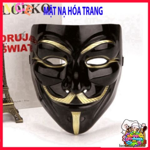 Mặt Nạ Hacker Anonymous Độc Đáo - Phụ Kiện Cosplay Siêu Ngầu, Màu Vàng, Bạc, Đen, Trắng Cho Người Yêu Công Nghệ