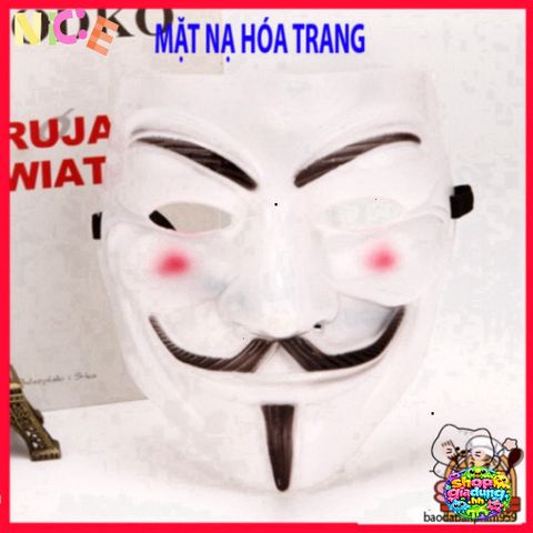 Mặt Nạ Hacker Anonymous Độc Đáo - Phụ Kiện Cosplay Siêu Ngầu, Màu Vàng, Bạc, Đen, Trắng Cho Người Yêu Công Nghệ