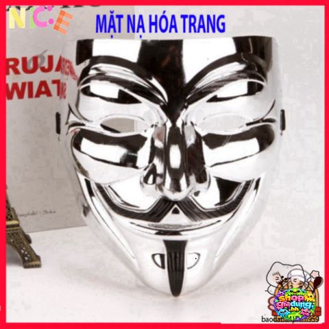 Mặt Nạ Hacker Anonymous Độc Đáo - Phụ Kiện Cosplay Siêu Ngầu, Màu Vàng, Bạc, Đen, Trắng Cho Người Yêu Công Nghệ