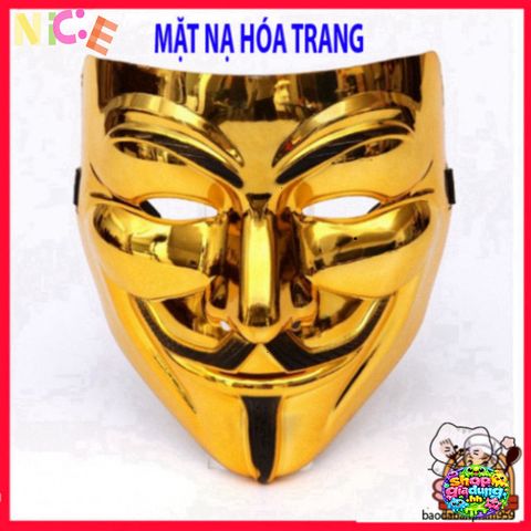 Mặt Nạ Hacker Anonymous Độc Đáo - Phụ Kiện Cosplay Siêu Ngầu, Màu Vàng, Bạc, Đen, Trắng Cho Người Yêu Công Nghệ