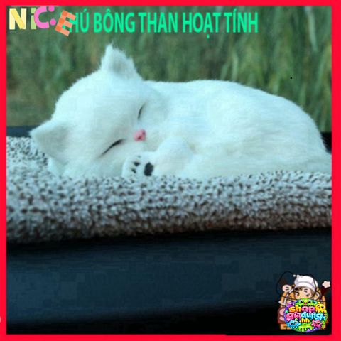 Thảm Trang Trí Thú Bông Mèo Hoạt Tính Khử Mùi - Phụ Kiện Ô Tô Dễ Thương, Không Gian Sống Sạch Sẽ, 27x21cm