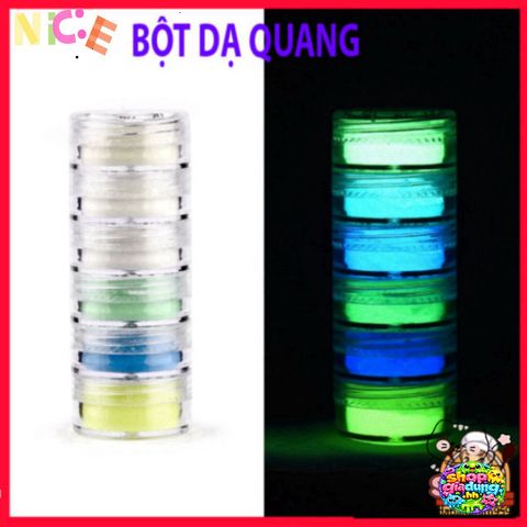 Bột Dạ Quang Đa Sắc 5g - Phát Sáng Trong Bóng Tối, Trang Trí Nghệ Thuật, Sáng Tạo Dễ Dàng, Hấp Thụ Ánh Sáng Tốt