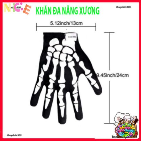 Khẩu Trang Đầu Lâu Xương - Khăn Đa Năng Vải Lanh Thoáng Mát 50cm Cho Phượt, Leo Núi, Thể Thao, Quà Tặng Cá Tính