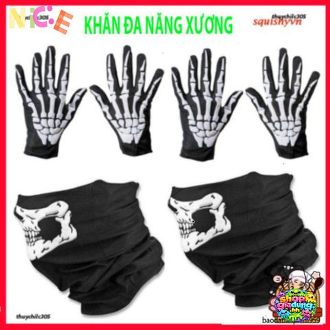 Khẩu Trang Đầu Lâu Xương - Khăn Đa Năng Vải Lanh Thoáng Mát 50cm Cho Phượt, Leo Núi, Thể Thao, Quà Tặng Cá Tính