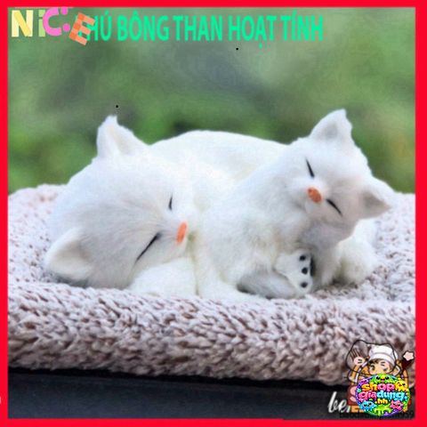 Chó Bông Khử Mùi Xe 20-28cm - Mèo Bông Dễ Thương Chứa Than Hoạt Tính, Trang Trí Ô Tô Sáng Tạo, Giải Pháp An Toàn Cho Gia Đình